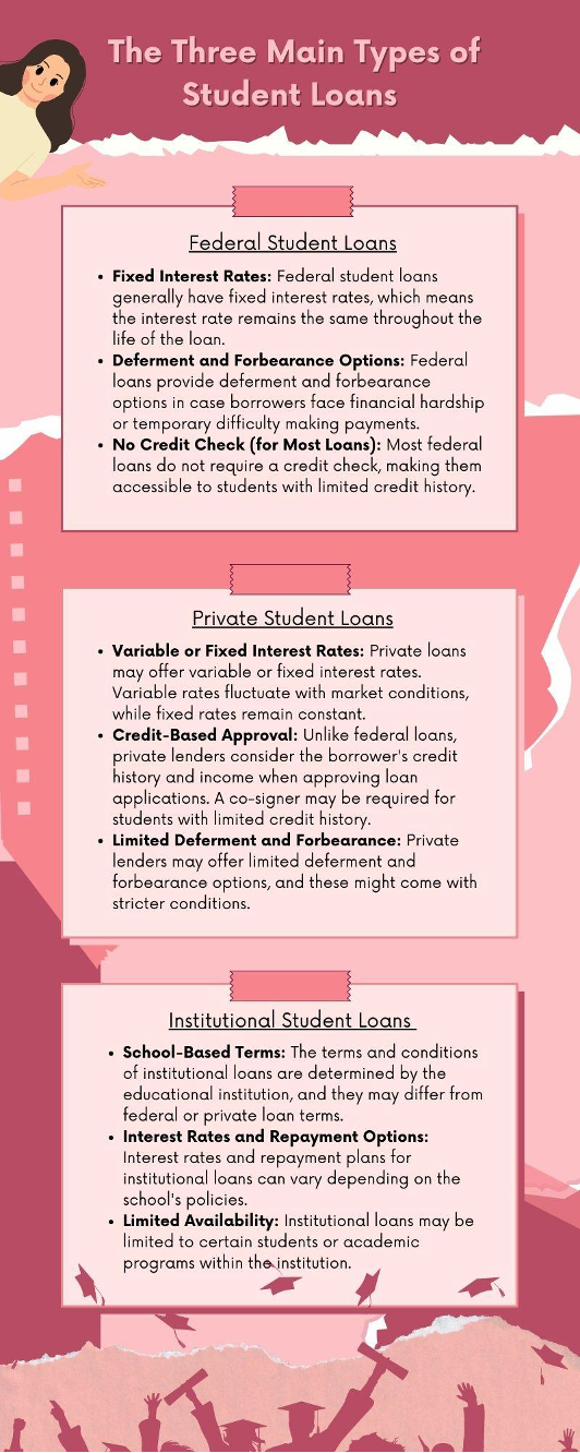 info graphic explaining student loans 